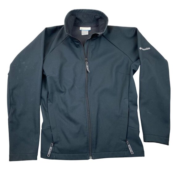 Columbia Mens Full Zip Jacket Size L Outdoor Wear Black Gorpcore Camping Fishing - Picture 1 of 7